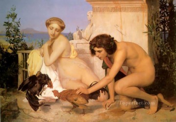 動物 Painting - コック・ファイト ギリシャ・アラビアン・オリエンタリズム ジャン・レオン・ジェローム